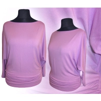 Tunika Amaya kimono nietoperz dla puszystej - liliowa